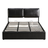 Artiss Queen Bed Frame Gas Lift Storage 3 Drawers Adjustable Headboard Platform Bed Black