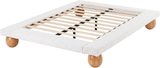 Artiss Queen Bed Frame and 2 Bedside Table Set, Boucle Upholstery Platform Bed