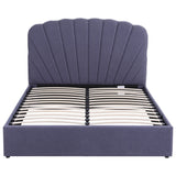 Artiss Queen Bed Frame with Lift Up Storage and USB Ports Grey