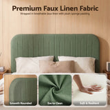 Artiss Double Bed Frame, Green Fabric, Padded Headboard, 300kg Capacity