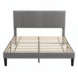 Artiss Double Bed Frame with Adjustable Headboard, Grey, 300kg Capacity