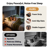 Artiss Double Bed Frame with Adjustable Headboard, Grey, 300kg Capacity