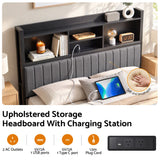 Artiss Queen Bed Frame with Storage, 4 Drawers and Charging Station