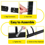 Weisshorn 5 Bike Floor Stand Rack Fits 20"-29" MTB Tires for Garage Storage