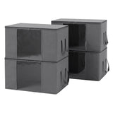 Artiss Blanket Storage Bags Box X4 Clothes Quilt Container 84L Organiser Grey