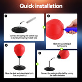 Everfit Desktop Punching Boxing Bag Stand Set with Pump Swivel Speed Balls