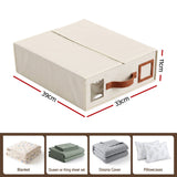 Artiss Bed Sheet Organisers Box 8Pcs Storage King Size Bedding Foldable Beige