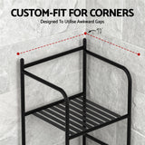 Artiss 5 Tier Floor Standing Corner Shower Caddy Bathroom Organizer Black