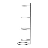 Everfit Ball Storage Rack Sports Equipment Organizer 4-Tier Holder for Garage Gym Black