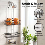 Artiss Shower Caddy Hanging Bathroom Organiser Over Head Black