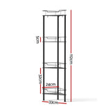 Artiss 4 Tier Floor Standing Corner Shower Caddy Bathroom Organizer Black