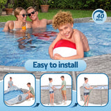 Bestway Swimming Pool 427x250x100cm Steel Frame Above Ground Pools Filter Pump Ladder 7250L