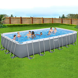 Bestway Swimming Pool 732x366x132cm Steel Frame Above Ground Pools Ladder 30045L
