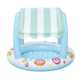Bestway Inflatable Kids Pool with Sun Shade Candy Theme 104x84cm