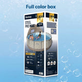 Bestway Swimming Pools 396cm x 107cm Steel Above Ground Canopy Backyard Pool Set White