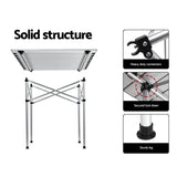 Weisshorn 3pc Camping Table Chair Set Outdoor Folding Aluminium Portable Picnic