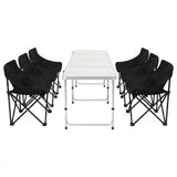 Weisshorn 7pc Camping Table Chair Set Outdoor Folding Aluminium Portable Picnic