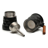 Coffee Culture Diamond Moka Pot 6 Cup Matte Black