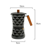 Coffee Culture Diamond Moka Pot 6 Cup Matte Black
