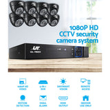UL-TECH 1080P Security Camera System 8CH DVR with 8 CCTV Dome Cameras