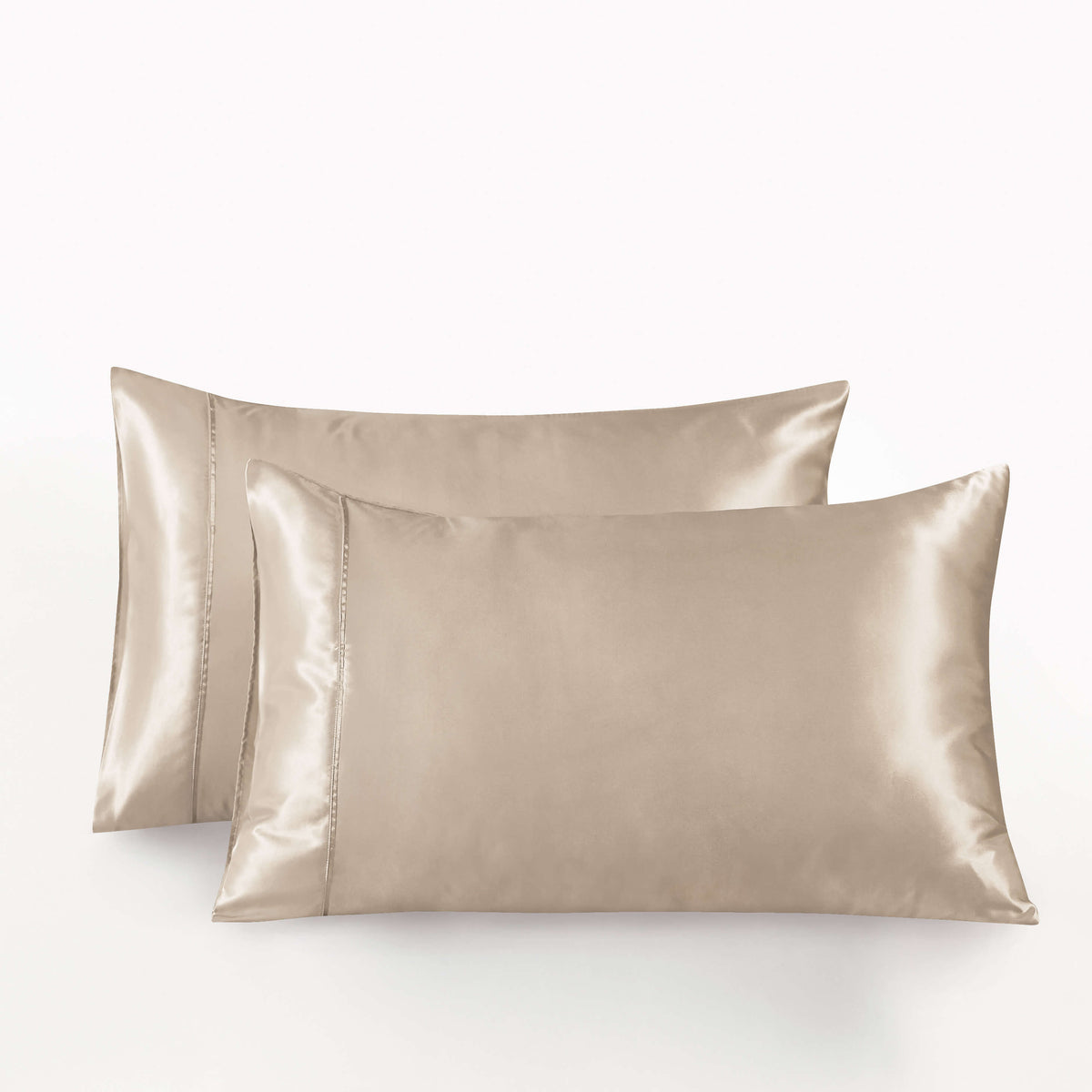 CleverPolly satin pillowcases 2 pack 48 x 73 cm white