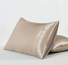 CLEVERPOLLY TWIN PACK SATIN PILLOWCASES WHITE