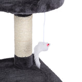 CHARLIE'S Lite Cat Tree With Round House Charcoal