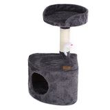 CHARLIE'S Lite Cat Tree With Round House Charcoal