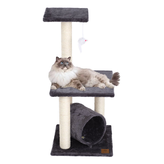 CHARLIE'S Lite Three Tier Cat Tree Scratching Post Charcoal