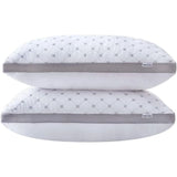 GIOIA CASA LUXURY BAMBOO COOLING TWIN PACK PLUSH PILLOWS WITH 2 BONUS QUILTED WATERPROOF PILLOW PROTECTORS