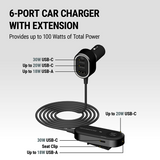 Scosche 6-Port Travel Car  Charging Hub