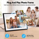 Artiss 10" Smart Digital Clock Calendar HD IPS Touchscreen Weather Photo Frame