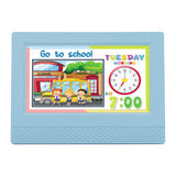 Artiss 7" Digital Day Clock Calendar Alarm LCD Children Sleep Trainer Clocks Blue