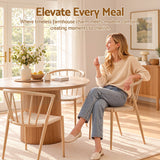 Artiss Dining Chairs x1, Leisure Accent Chair for Living Room & Balcony Woven Seat Spindle Back