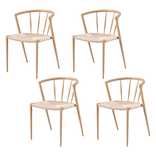 Artiss Dining Chairs Set of 4, Leisure Accent Chair for Living Room & Balcony Spindle Back