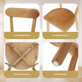 Artiss 4x Dining Chairs Wooden Kitchen Accent Chair Cafe Lounge Rubber Wood