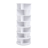 Artiss 7 Tier 360Â° Rotating Shoe Rack Storage Display Shelf White