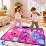 Keezi Double Player Dance Mat for Kid Rechargeable Electronic Dance Game Pad with Bluetooth, 4 Modes