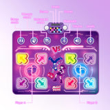 Keezi Double Player Dance Mat for Kid Rechargeable Electronic Dance Game Pad with Bluetooth, 4 Modes