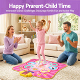 Keezi Dance Mat for Kids Age 3-12 Electronic Dance Game Pad Toy with 3 Game Modes, Pink