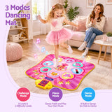 Keezi Dance Mat for Kids Age 3-12 Electronic Dance Game Pad Toy with 3 Game Modes, Pink