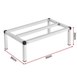 Giantz 61x36cm Aluminum Dunnage Rack Heavy Duty Kitchen Storage Platform