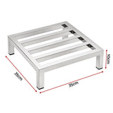 Giantz 35x35cm Dunnage Rack 2-Pack Stainless Steel Kitchen Floor Stand