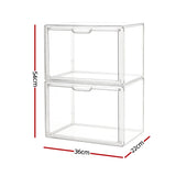 Artiss Clear Acrylic Display Case Box 2 Pack For Toys 54cm