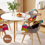 1 Artiss Dining Table and 4 Mid Century Chairs Set White