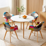 1 Artiss Dining Table and 4 Mid Century Chairs Set White