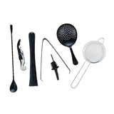 DAVIS & WADDELL 11pc bar set with stand stainless steel