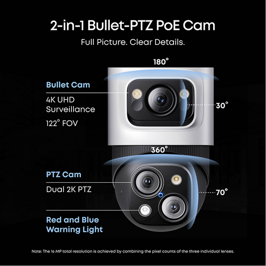 eufy S4 Max NVR POE 24/7 Security System - 4 x PTZ Cameras