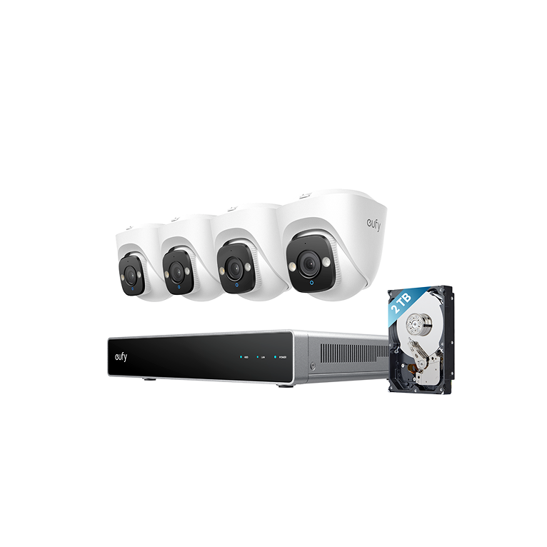 eufy E41 NVR POE 24/7 Security System - 4 x Turret Cameras