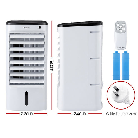 Devanti Evaporative Air Cooler Conditioner w/ Remote 4L